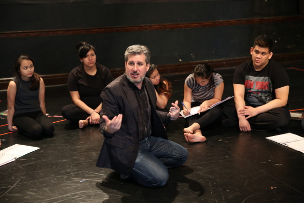 David Feiner, Producing Artistic Director, rehearse the APTP ensemble in God's Work. (Photo: Liz Lauren)